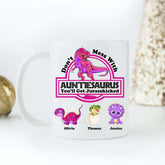 Auntiesaurus Mug, Mother's day Mug, Mug for Auntie, Gift for Mother's day, Dinosaur Auntie Mug, Mother's day gift, Perfect Gift for Aunt - Craftellery